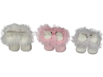 KIZ 0/6 AY NEWBORN AYAKLI AKSESUARLI TÜLLÜ ÇORAP