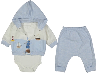 ERKEK 3/9 AY GEMİLİ 3LÜ KAPŞONLU TAKIM 