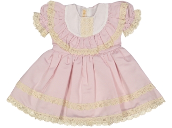 KIZ 2/5 YAŞ DANTELLİ VINTAGE KISA KOL ELBİSE