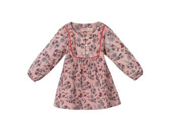 KIZ 9/24 AY 3İP ETHNIC MÜSLİN ELBİSE