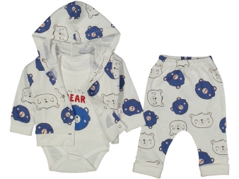 UNISEX 3/9 AY YENİ AYICIK 3'LÜ TAKIM 