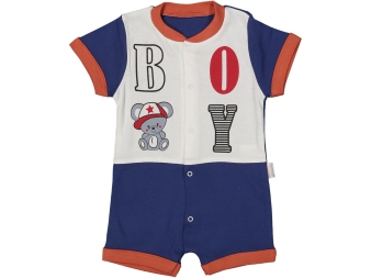 UNISEX 1/3 YAŞ BOYS ŞORTLU TULUM 