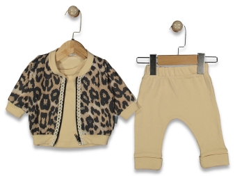 KIZ 3/12 AY BEBELLOVE LEOPAR DESENLİ TAKIM