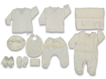 KIZ 3/3 AY YORYO LOVE ÇİÇEKLİ 10 PARÇA ZIBIN SETİ