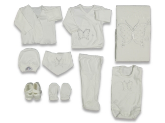 KIZ 0/3 AY 10 LU KELEBEK TAŞLI LÜX ZIBIN SET