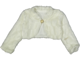 KIZ 6/9 YAŞ İNCİ TOKALI KÜRK BOLERO