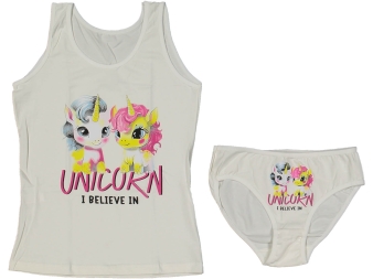 KIZ 10/11 YAŞ BASKILI SLİP TAKIM