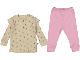 KIZ 3/12 AY ÇİLEK BASKILI 2Lİ TAKIM 