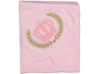 BEBE RENKLİ BAŞAKLI TAÇ  HAVLU