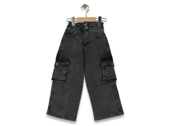 KIZ 6/10 YAŞ KOM CEPLİ KOT PANTOLON 