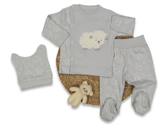 UNISEX 3/3 AY KUZU PELUŞ 3 LÜ ZIBIN TAKIM