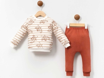 ERKEK 6/18 AY ÇİZGİLİ MOTOR BASKILI 2Lİ TAKIM