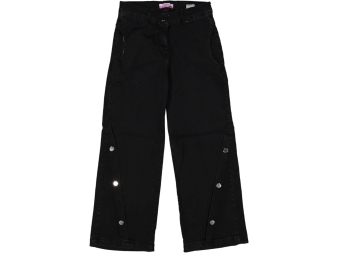 KIZ 13/16 YAŞ YAN CEPLİ SİYAH KOT PANTOLON