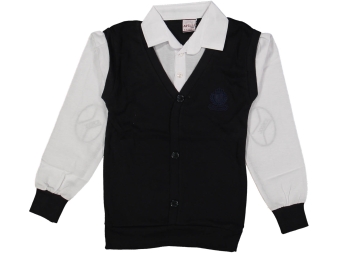 ERKEK 5/14 YAŞ P ARMA NAKIŞLI PATLI GÖMLEK BEYAZ