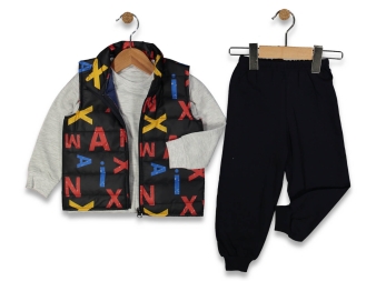 UNISEX 2/4 YAŞ NAZMİX BASKİLİ 3LU TAKİM