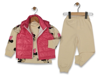 KIZ 2/4 YAŞ KOL BASKİLİ MİCKEY TAKİM