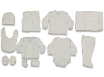 UNISEX 1/3 AY DÜZ ZIBIN 10LU SET 