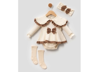 KIZ 6/12 AY ADEL KIZ LUX ÇORAPLI ROMPER