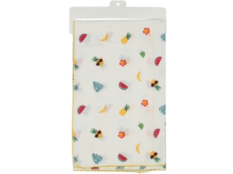 UNISEX 80X90 KENARI OYALI KARIŞIK DESEN MÜSLİN BATTANİYE