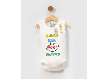 UNISEX 1/3 Yaş BABAM SEVIYOR BASKI