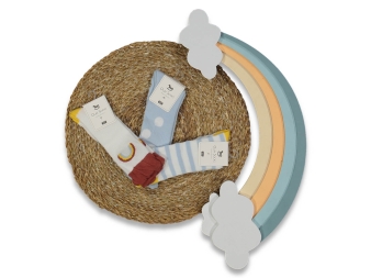 KIZ 6/12 AY GÖK KUŞAKLI DİZ ALTI ÇORABI