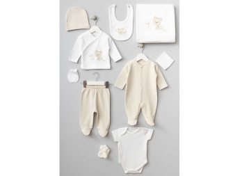 UNISEX 0/3 AY SEVİMLİ KAPLAN 10 PARÇA ZIBIN SETİ