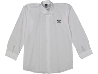 ERKEK 9/13 YAŞ SCHOOL NAKIŞLI UZUN KOL BEYAZ GÖMLEK
