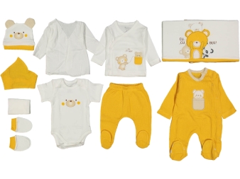 ERKEK 1/3 AY WAFFLE AYICIK BASKILI 10'LU ZIBIN SET