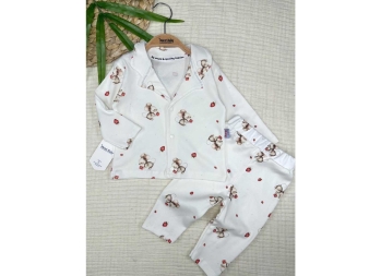 KIZ 3/12 AY FARE ÇİÇEK BASKILI TAKIM