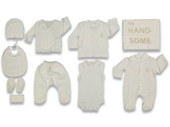 ERKEK 3/3 AY HANDSOME 10 PARÇA ZIBIN SETİ