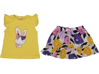 KIZ 3/6 YAŞ TAVŞAN BASKILI ETEKLİ TK