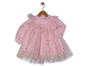 KIZ 2/5 YAŞ P DANTEL KURDELE DETAYLI TÜL ELB