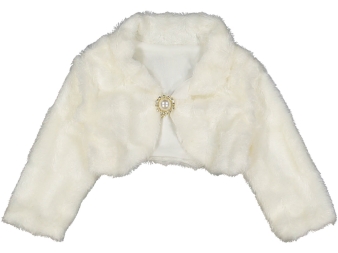 KIZ 10/13 YAŞ İNCİ TOKALI KÜRK BOLERO