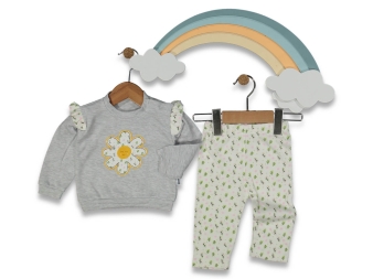 BEBE 3/6 AY GÜNEŞ PAPATYA NAKIŞLI  TULUM