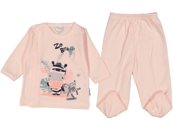 UNISEX 1/3 AY ZEBRA BASKILI 2'Lİ TAKIM