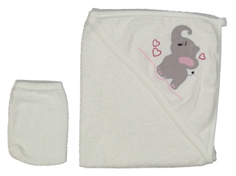 UNISEX 1/36 AY FİL NAKIŞLI DOKUMA HAVLU SİLGİ