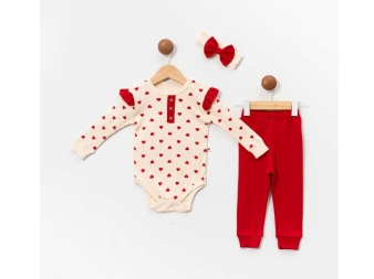 KIZ 3/12 AY KALPLİ ÇITÇITLI BADİLİ TAKIM