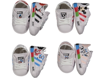 BEBE ÇİZGİ FLİM KARAKTERLİ ÇİZGİLİ 12 Lİ AYAKKABI