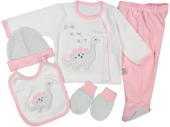 UNISEX 1/3  AY  DİNOZOR NAKIŞLI 5Lİ SET