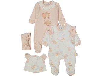 KIZ 1/3 AY AYI BASKILI FIRFIRLI 2Lİ TULUM