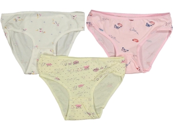 KIZ 10/11  YAŞ KARIŞIK BASKILI 12'Lİ SLİP KİLOT