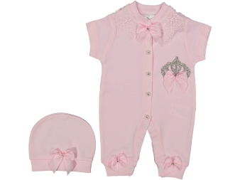 KIZ 3/9 AY KISA KOL KRALİÇE TAÇLI TULUM