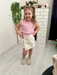 2-10 YAŞ 6'LI ÇİZGİLİ GÖMLEKLİ ŞORT ETEK TAKIM 