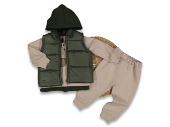 ERKEK 6/18 AY 3İP ŞİŞME YELEKLİ  3LÜ TAKIM