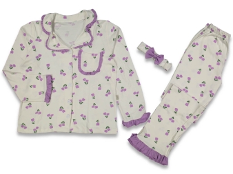 KIZ S/M/L/XL ANNE FIRFIRLI PİJAMA TAKIMI