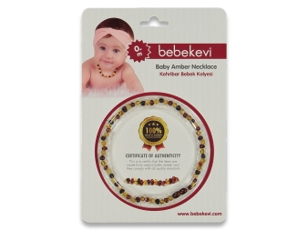 UNISEX / AY KEHRİBAR KOLYE 