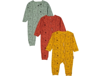 UNISEX 9/18 AY FERMUARLI AYI BASKILI RENKLİ TULUM