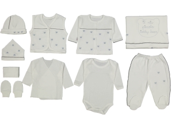 ERKEK 1/3 AY AYI KAFA BASKILI 10LU ZIBIN SET