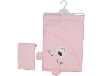 KIZ / AY AYILI DOKUMA KAPŞONLU 2Lİ HAVLU