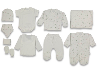 UNİSEX  KELEBEK BASKILI 10 LU ZIBIN SET